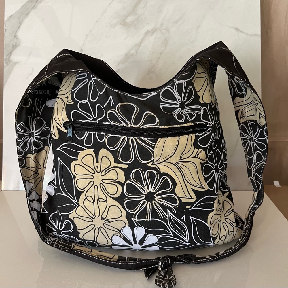 JAZZERCISE REVERSIBLE HIPPIE BAG HOBO SHOULDER BAG